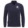 Campus Lab Queens University of Charlotte Adult Men's Active Sport 1/4 Zip Pullover Left Chest Logo, Navy, Large view 1