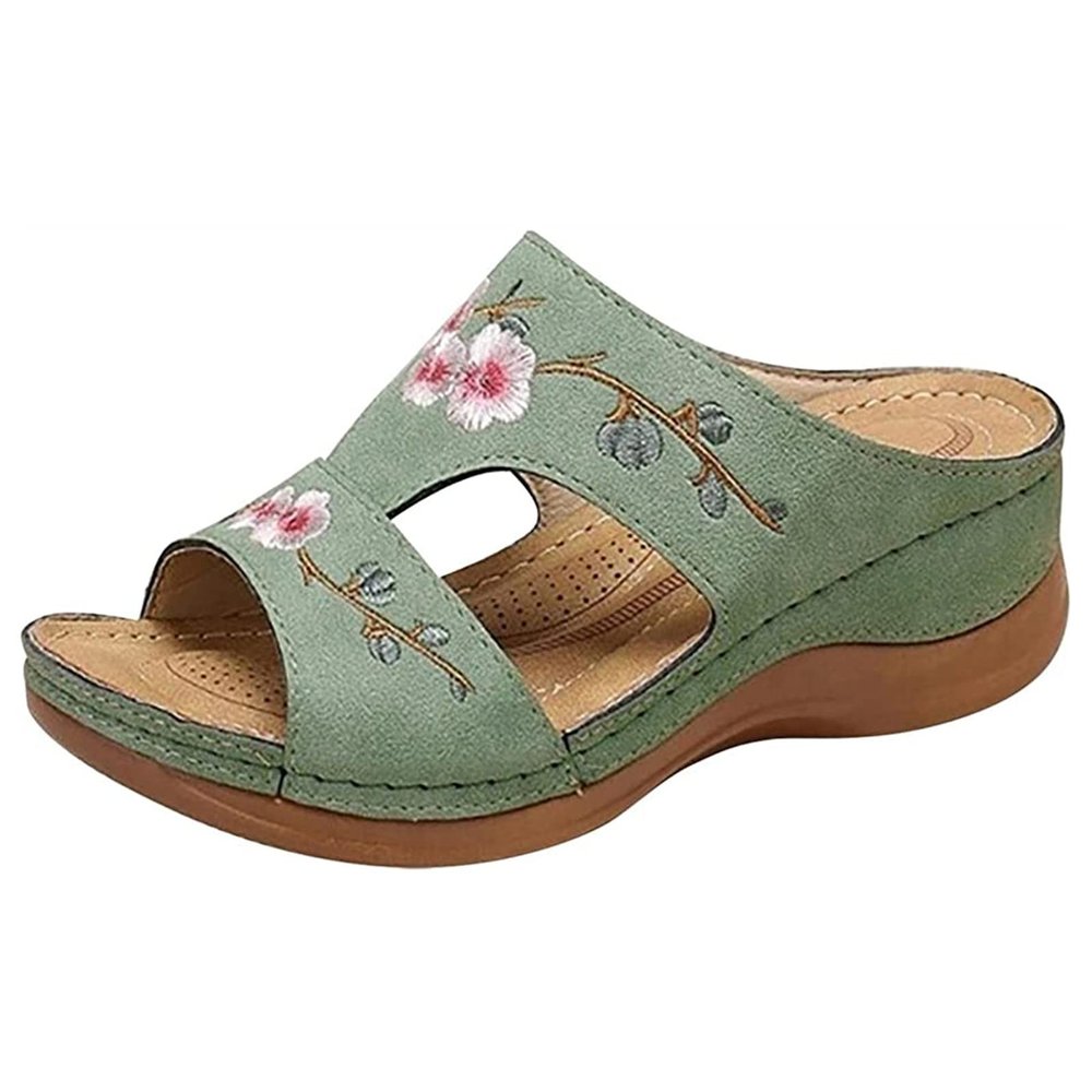 Ladmiple Sandals Women Wedge Comfort Womens Fashion Orthotic Slides Ladies Lightweight Athletic Sandals Slip On Slippers With Comfortable Plantar Fasciitis Arch Support