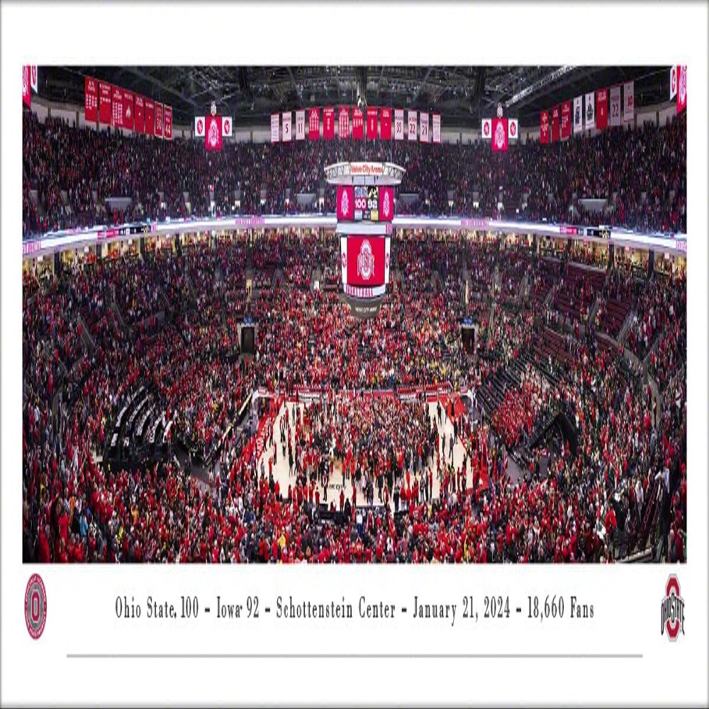 Ohio State Women's Basketball - Unframed 40 x 13.5 NFL Poster by Blakeway Panoramas