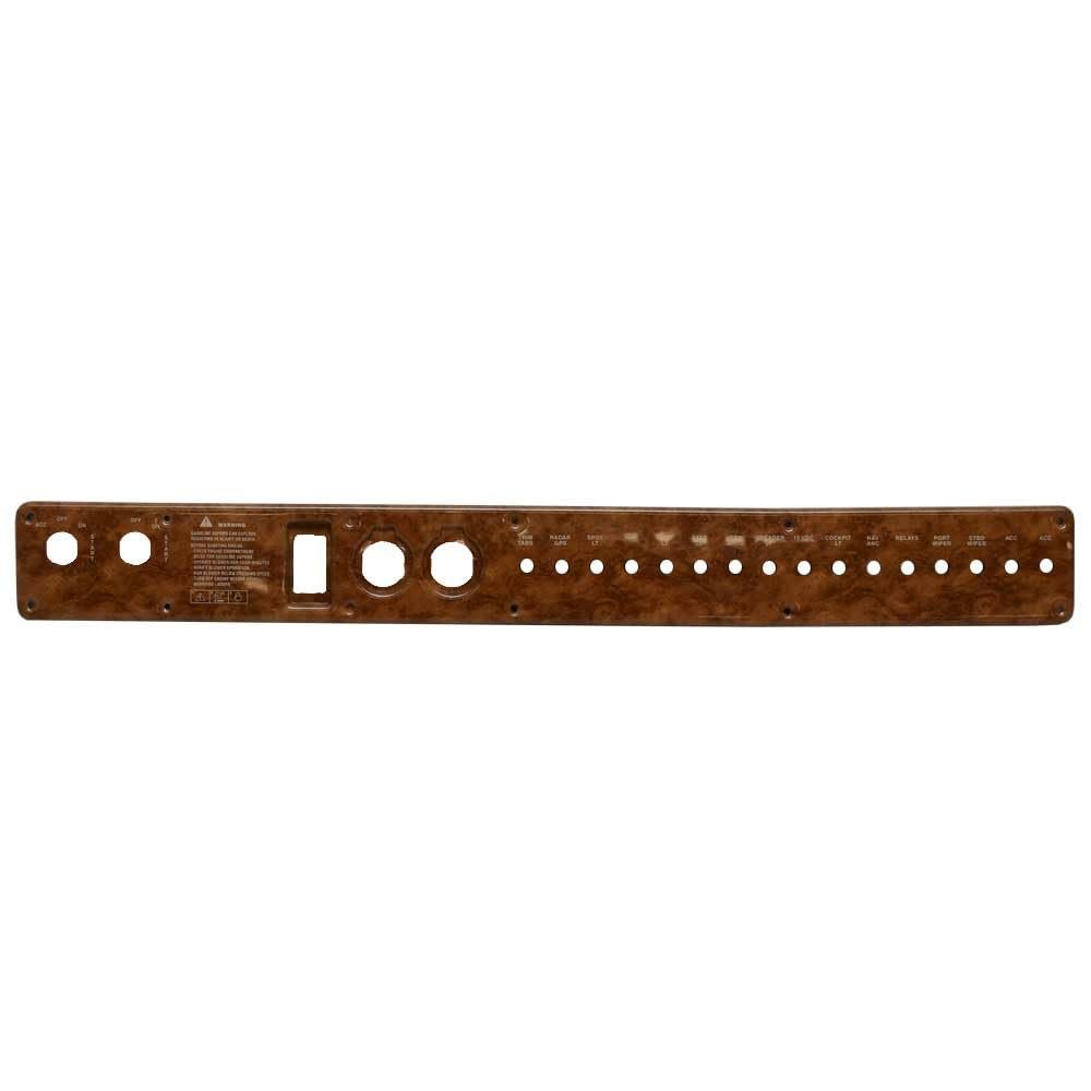 Rinker Boat Blank Breaker Switch Panel 206641E | 390/400 Woodgrain