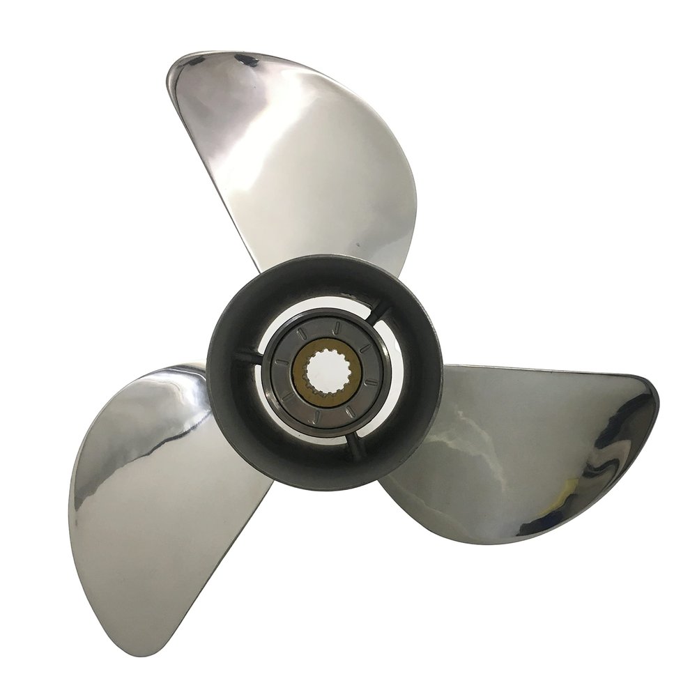 BARDOVEN 60-130HP 13-1/4x17 Stainless Steel Propeller 15 Tooth SS Prop for Yamaha Outboard 13.25x17