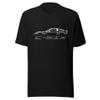 Sports Car C6 Lines Sixth Gen Vette Drivers Custom Unisex t-Shirt Black view 1