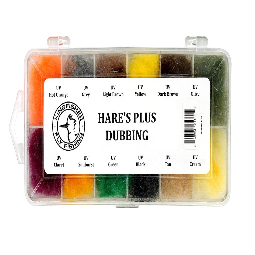 Kingfisher Fly Fishing Hare's Plus Fly Tying Dubbing Dispenser