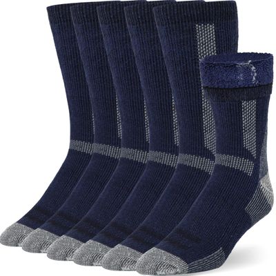 Buttons & Pleats Wool Socks for Men Women Merino Thermal Warm Cozy Winter Fuzzy Boot Sock ML