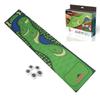 Desktop Novelty Golf Skill Building Golf Mat Finger Curling Game with Non-Skid Colorful Tabletop Putting Green Indoor Mat and 5 Golf Stones, Golf Aid for Home and Office, Fun Indoor Golf view 1