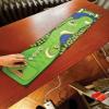 Desktop Novelty Golf Skill Building Golf Mat Finger Curling Game with Non-Skid Colorful Tabletop Putting Green Indoor Mat and 5 Golf Stones, Golf Aid for Home and Office, Fun Indoor Golf view 2