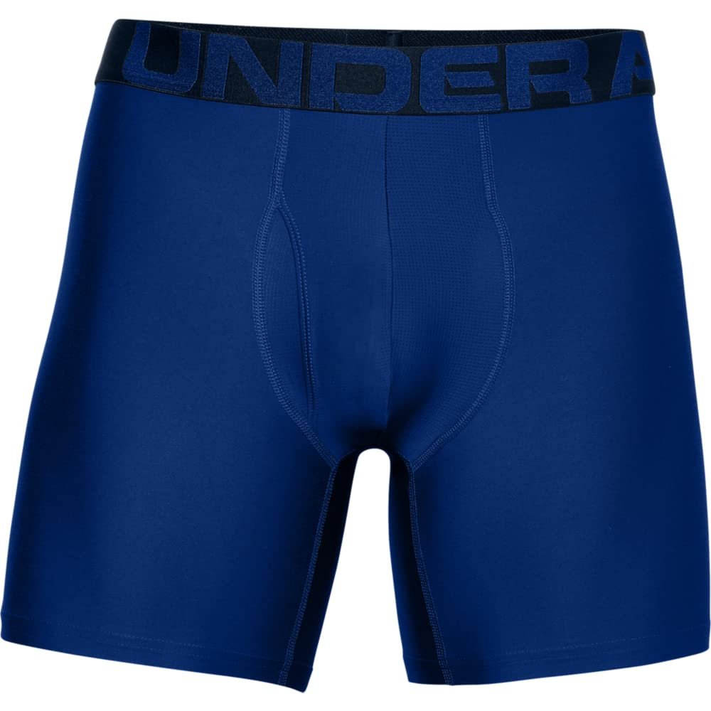Under Armour Men's Standard Tech 6-inch Boxerjock 2-Pack, Royal Academy, X-Small