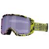 Giro Revolt Adult Snow Goggles - Glow Green Shelter Strap with VIVID Haze/Clear Lenses view 1