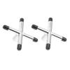 Yardwe 2pcs Metal Pool Bridge Cue Supports Billiard Cue Bridge Accessories for Snooker American Tables Portable Silver Holders with Durable Design view 1