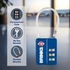 BRINKS  1-1/8 TSA Approved Luggage Travel Padlock  2 Pack- 3 Dial Resettable Combination Luggage and Suitcase Lock with Zinc Body and Flexible Cable Shackle (Assorted Colors) view 3