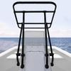 Oceansouth Heavy Duty T-Top - Console Mount - 1 3/4'' Aluminum (White Powder Coated Frame, Black) view 2