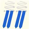 Sosoport 2pcs American Football Waist Belt with Flags Rugby Training Accessory for Games Scrimmages and Practices White Belt with view 2