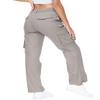 Gopune Women's Hiking Cargo Pants Lightweight Outdoor Travel Work Casual Cotton Pants with 7 Pockets Drawstring Ankle Cuffs Grey,XS view 1