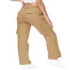 Gopune Women's Hiking Cargo Pants Lightweight Outdoor Travel Work Casual Cotton Pants with 7 Pockets Khaki,2XL view 1