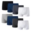 Family Feeling 8 Packs Plain Solid Big Boys' Cotton Boxer Brief Underwear Size 12 view 1