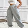 HOPYOP Women's Casual Joggers Pants V Crossover High Waisted Baggy Lounge Bottoms Pants Leggings (US, Alpha, Large, Regular, Regular, Gray) view 4