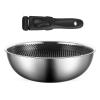FAIRE 11in/10.2in Nonstick Camping Cookware, Camping Pot Works on Induction and All Cooktops, Perfect Stir Fry Cooking (Size : 26CM/10.2IN) view 1