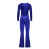 Womens Casual Velour Tracksuit Full Zip Casual Long Sleeve Hoodie Jackets Workout Jogging Pants Sweatsuit Velvet Suits view 3