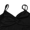 JUODVMP Camisole Ballet Dance Leotards For Women with Adjustable Straps and Pinched front, 8D-C20I-Black,XL, X-Large view 4