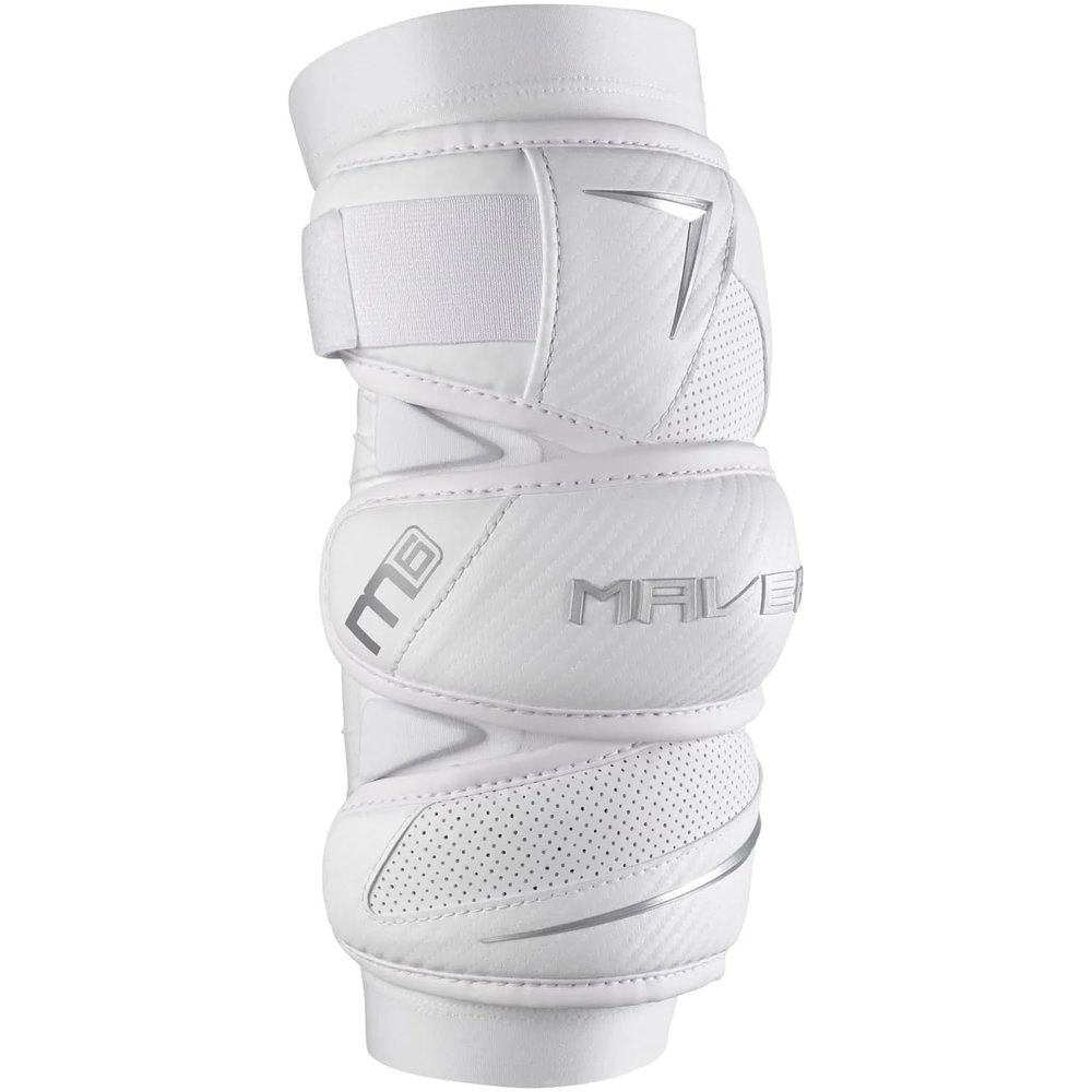 Maverik M6 Lacrosse Arm Pads, White (Medium)