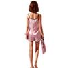 ANUFER Womens 7PCS Satin Pajama Set Spring Summer Autumn Tops & Pants Shorts Sleepwear Pink Stripes SN07655 XXL view 2