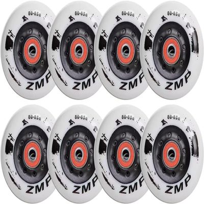 YUNYHAO 8-Pack Inline Skate Wheels, 72mm/76mm/80mm 85A Skate Wheels, Indoor and Outdoor Skateboards, Inline Skate Replacement Parts, with Bearings (Size : 80mm), gaoyun-1001
