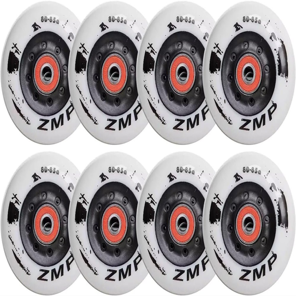 YUNYHAO 8-Pack Inline Skate Wheels, 72mm/76mm/80mm 85A Skate Wheels, Indoor and Outdoor Skateboards, Inline Skate Replacement Parts, with Bearings (Size : 80mm), gaoyun-1001