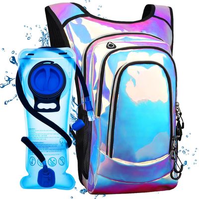 Coolfel Hydration Pack, Hydration Backpack with 2L Hydration Bladder, Festival Essential Water Backpack, Lightweight Hydration Bag Hydropack Hydro for Running, Biking, Music Festival Gear, Rave