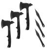 JXE JXO Throwing Axes and Spike 3Pack Set, Full Tang Throwing Tomahawk, No Spin Throwing Spike view 1