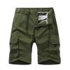 Mens Casual Twill Cargo Shorts Stretchy Cotton Lightweight Hiking Shorts Classic-Fit Summer Hiking Work Camo Shorts