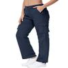Gopune Women's Hiking Cargo Pants Lightweight Outdoor Travel Work Casual Cotton Pants with 7 Pockets Navy,S view 4