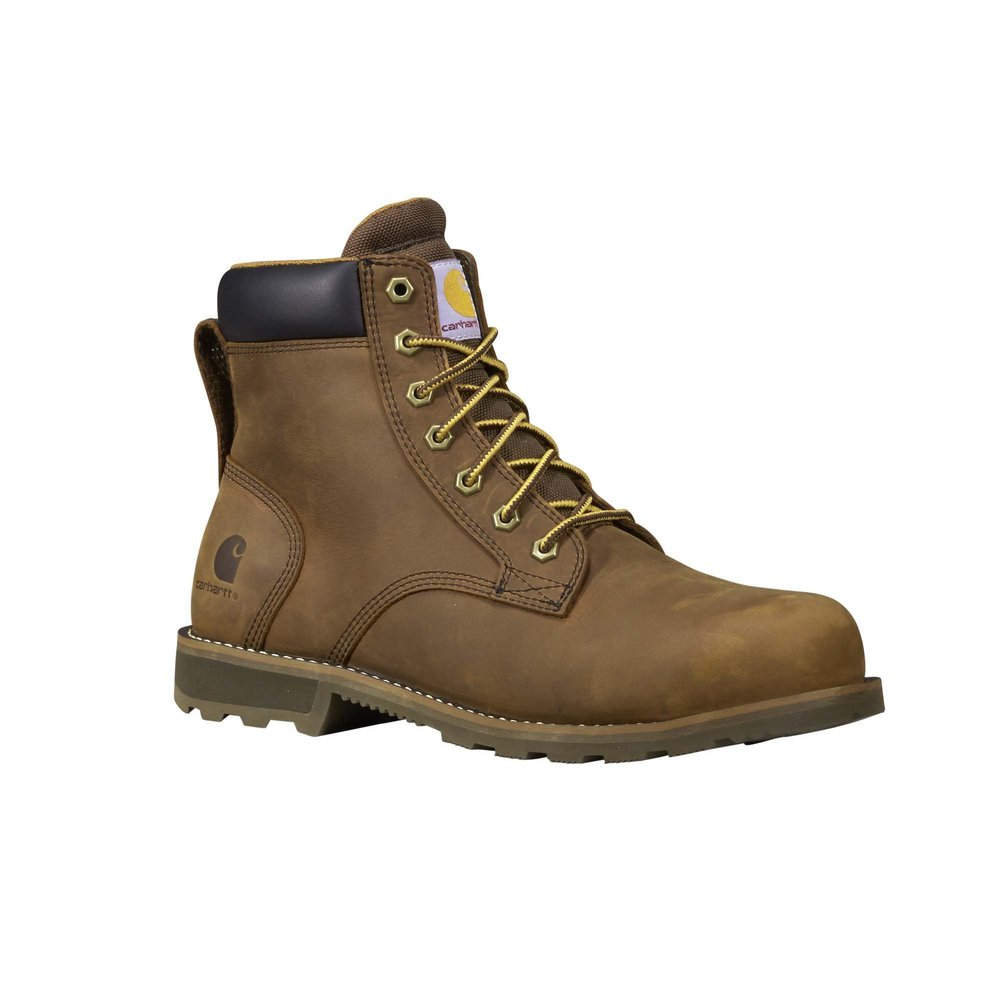 Carhartt Mens Frontier 6 Water Resistant Steel Toe Boot - Ankle-High Leather Work Boots with Arch Support & Moisture-Wicking Tech, Brown - 15 W