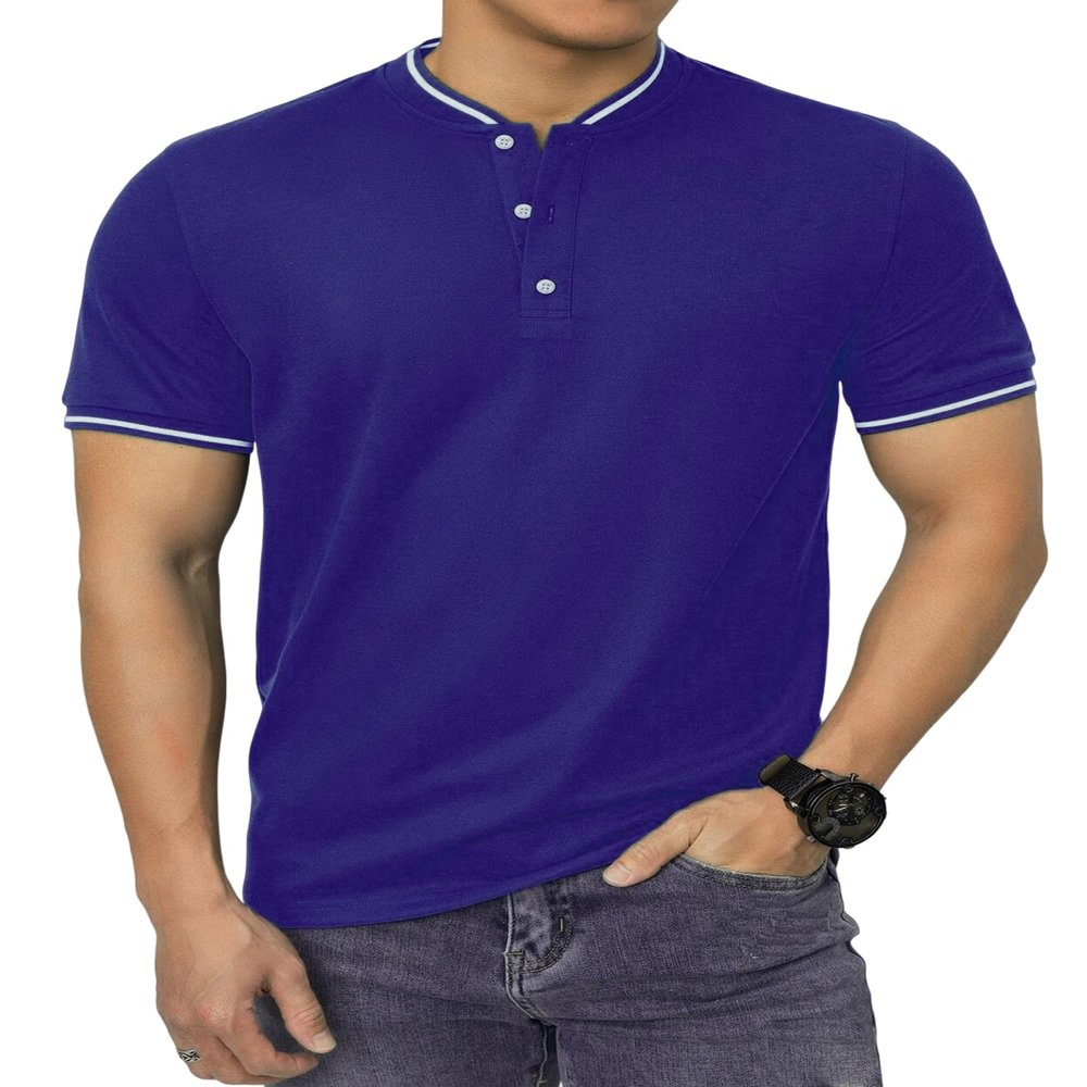 Boss Mens Polo Shirts - Collarless Golf & Baseball Polo Shirts for Men - Dry Fit Performance Camisas Para Hombres