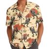 ACEPrints Cowboy Hawaiian Shirts for Men, Cowboy Riding dinosanur Hawaiian Shirt, Dinosaur Hawaiian Shirt view 2