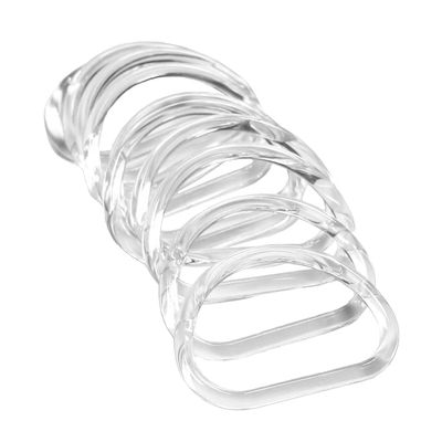 Hubceuo 10Pcs Transparent Bag Handle Replacement D Shape Handbag Purse Handle for Handmade Beach Bag Handbags Purse Handles