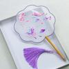 PipoNs Chinese Style Silk Fan,38cm Classical Chinese Wedding Bridal Group Fan Chinese Style Embroidery Style Cheongsam Red Round Fan view 1