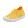 Toddler Little Girls Boys Lightweight Sports Shoes Spring Summer Stripe Mesh Breathable Flat Casual Sneakers (Yellow, 9 Toddler) view 1
