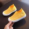 Toddler Little Girls Boys Lightweight Sports Shoes Spring Summer Stripe Mesh Breathable Flat Casual Sneakers (Yellow, 9 Toddler) view 2