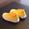 Toddler Little Girls Boys Lightweight Sports Shoes Spring Summer Stripe Mesh Breathable Flat Casual Sneakers (Yellow, 9 Toddler) view 4