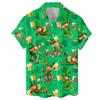 ACEPrints St. Patricks Day Hawaiian Shirts for Men, Leprechaun Hawaiian Shirt, St. Patrick's Day Hawaiian Shirt for Men, Irish Hawaiian Shirt view 1