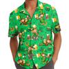 ACEPrints St. Patricks Day Hawaiian Shirts for Men, Leprechaun Hawaiian Shirt, St. Patrick's Day Hawaiian Shirt for Men, Irish Hawaiian Shirt view 2