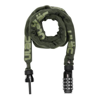 ULAC 52ND Street Neo Chain Lock Combo, Resettable 4-Digit Combination Anti-Theft Bicycle Lock (Moss)