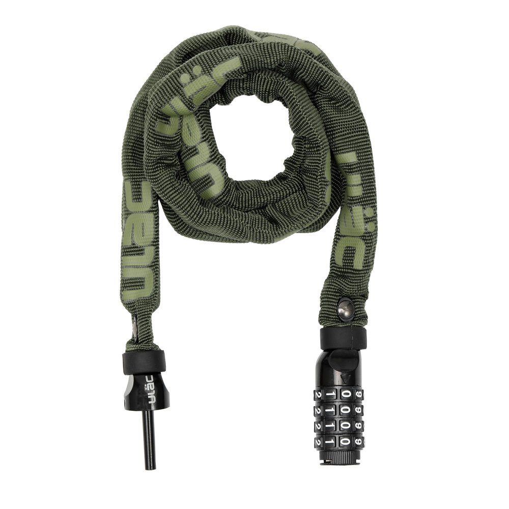 ULAC 52ND Street Neo Chain Lock Combo, Resettable 4-Digit Combination Anti-Theft Bicycle Lock (Moss)