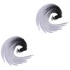Kisangel 2pcs Motorcycle Helmet Half Ornament Braid Wig Decoration Motorcycle Helmet Addon Pu Glue Included view 1