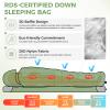 ATEPA Down Sleeping Bag for Adults, 650FP Recycled 45F 50F 3 Season Ultralight Compact Sleeping Bags with Compression Sack for Backpacking Camping Hiking, Can Be Attached to Pad, Bulwark 300 Green view 3