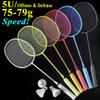JOSWAY Professional Badminton Racket, Lightweight Carbon Fiber Racquet for Adults Men Women(1 pc) (Blue) view 3
