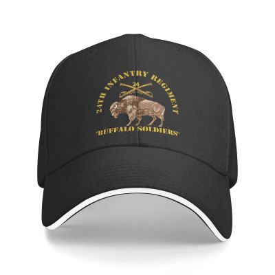 24th Infantry Regiment Baseball Cap Adjustable Fashion Casquette Casual Duck Tongue Hat for Men Women52 Black