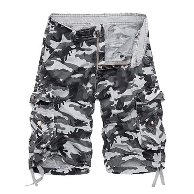 Casual Summer Camo Shorts Men Outdoor Cargo Shorts Classic Work Stretch Short Lightweight Travel Fishing Hiking Short