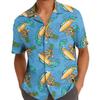 ACEPrints Pineapple Hawaiian Shirts for Men, Pineapple Hawaiian Shirt, Pineapple Surfing Casual Button-Down Shirts Short Sleeve view 2