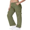 Gopune Women's Hiking Cargo Pants Lightweight Outdoor Travel Work Casual Cotton Pants with 7 Pockets Army Green,3XL view 4
